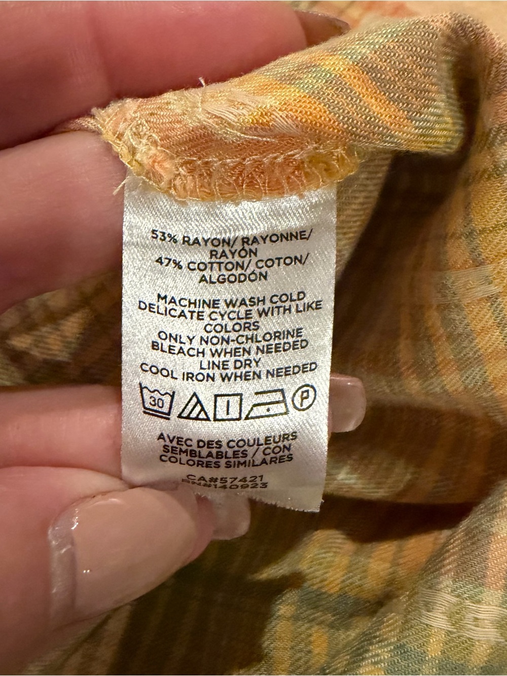 LOFT Outlet Pastel Plaid Dolman Sleeve Top XS - Picture 6 of 6
